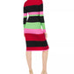 Vestido Cardigan Listrado Metálico Infantil Planet Gold Vermelho Tamanho Grande