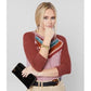 Blusa de crochê com jugo para mulheres Free People, rosa, tamanho grande