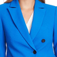 Blazer feminino Vince Camuto de crepe parisiense com frente assimétrica, azul, tamanho 6
