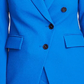 Blazer feminino Vince Camuto de crepe parisiense com frente assimétrica, azul, tamanho 6