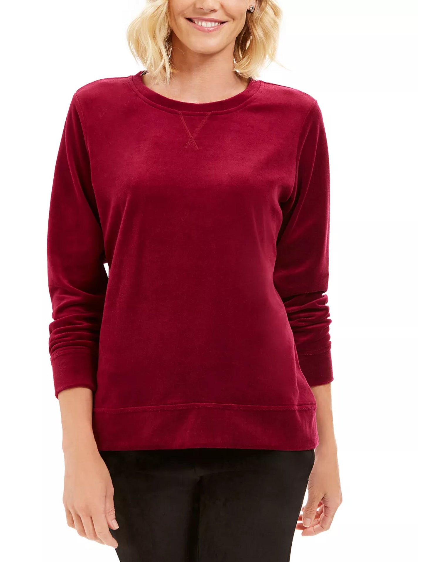 Karen Scott Suéter Feminino Manga Longa Gola Redonda Tamanho XS