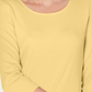 Karen Scott Top feminino com decote redondo, amarelo, tamanho grande