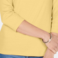 Karen Scott Top feminino com decote redondo, amarelo, tamanho grande