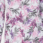 Blusa feminina Karen Scott estampada com decote dividido, roxa, tamanho grande