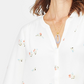 Blusa plissada feminina NYDJ azul tamanho X-Large
