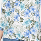 Blusa feminina Karen Scott com estampa floral e manga 3/4, azul, tamanho XS