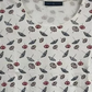 Camiseta feminina Karen Scott com decote redondo, branca, tamanho médio