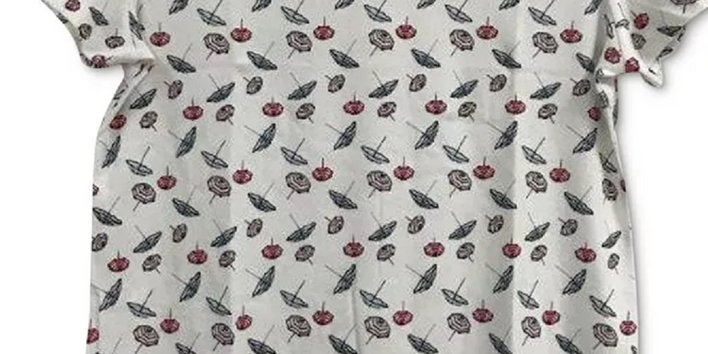 Camiseta feminina Karen Scott com decote redondo, branca, tamanho médio