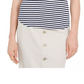 Regata feminina Charter Club Supima Cotton Knit-Stripe, bege, tamanho médio