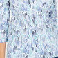 Karen Scott Blusa Henley Feminina Pequena com Estampa Aquarela Azul Escuro Tamanho PXL