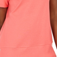 Blusa de algodão com decote redondo e bainha de botão Karen Scott feminina, rosa, tamanho pequeno