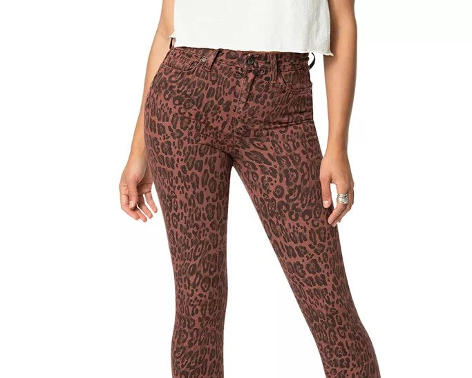 Calça jeans feminina Joe's Charlie estampada laranja tamanho 27