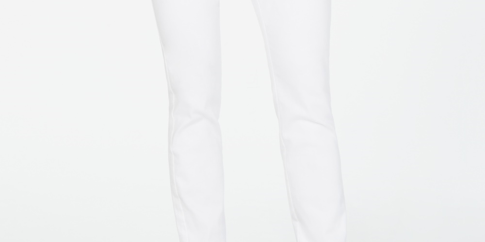 Calça skinny feminina Charter Club Chelsea de sarja elástica, branca, tamanho 8, pequena