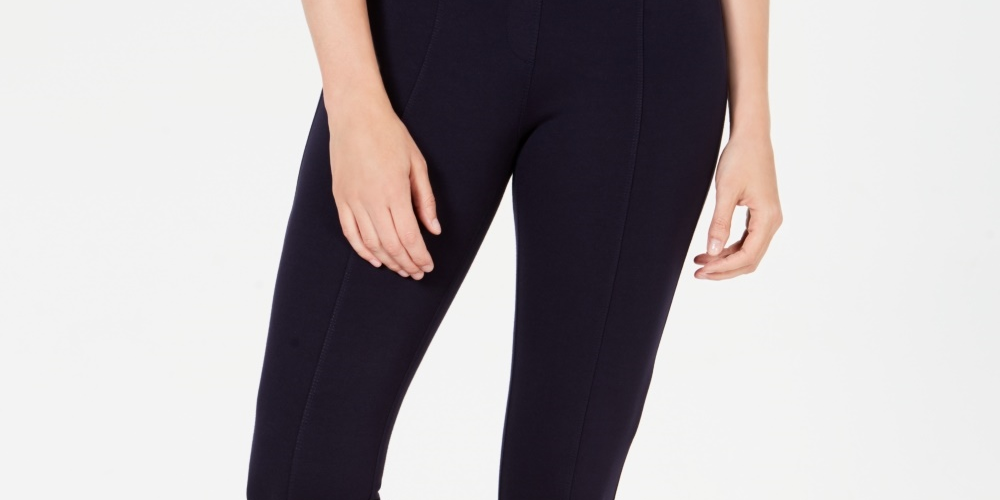 Leggings de malha Curvy SeaPonte femininas Style &amp; Co, azul, tamanho X-S