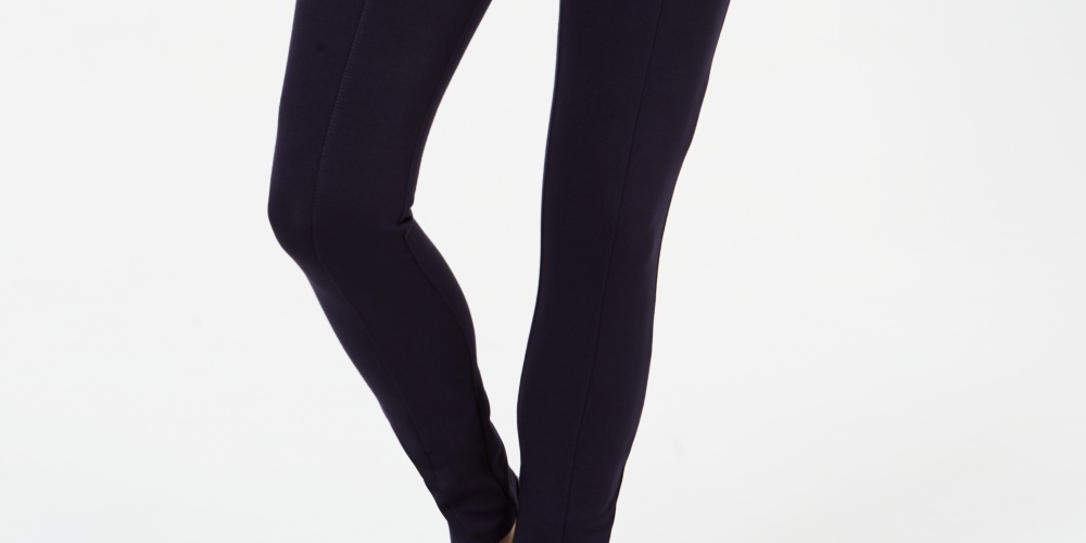 Leggings de malha Curvy SeaPonte femininas Style &amp; Co, azul, tamanho X-S