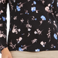 Camiseta feminina Charter Club Pima Cotton Ditsy-Print preta tamanho X-S