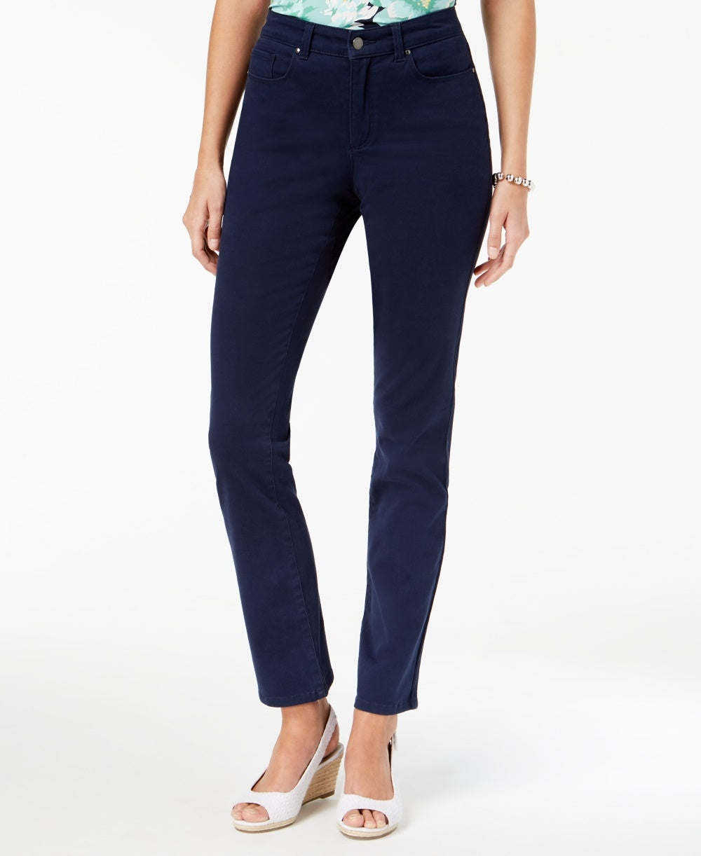 Calça jeans feminina Lexington reta azul tamanho 4 da Charter Club