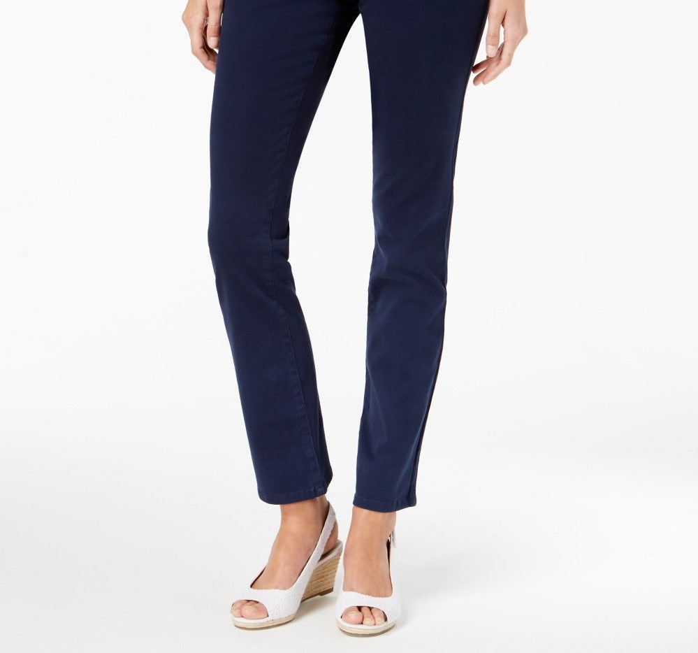 Calça jeans feminina Lexington reta azul tamanho 4 da Charter Club