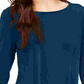 Blusa feminina Alfani lisa, azul, tamanho pequeno e pequeno