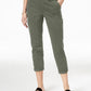 Calça feminina slim Maison Jules, verde, tamanho 16