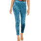 Leggings de veludo elástica Thalia Sodi para mulheres, azul, tamanho grande