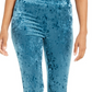 Leggings de veludo elástica Thalia Sodi para mulheres, azul, tamanho grande