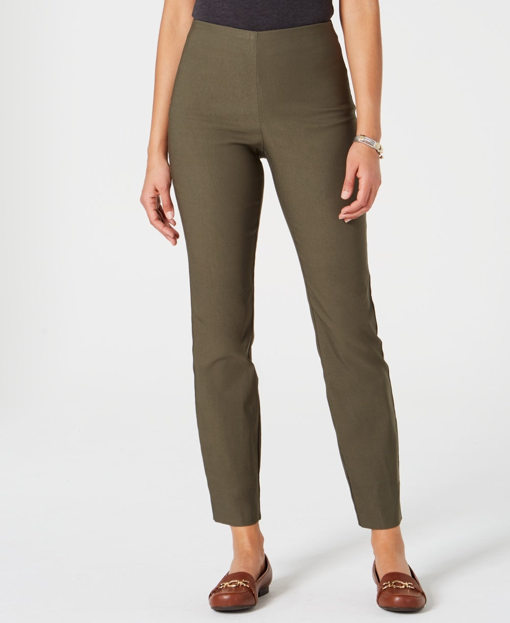 Calça Chelsea Tummy-Control Feminina Charter Club Verde Tamanho 12 Petite