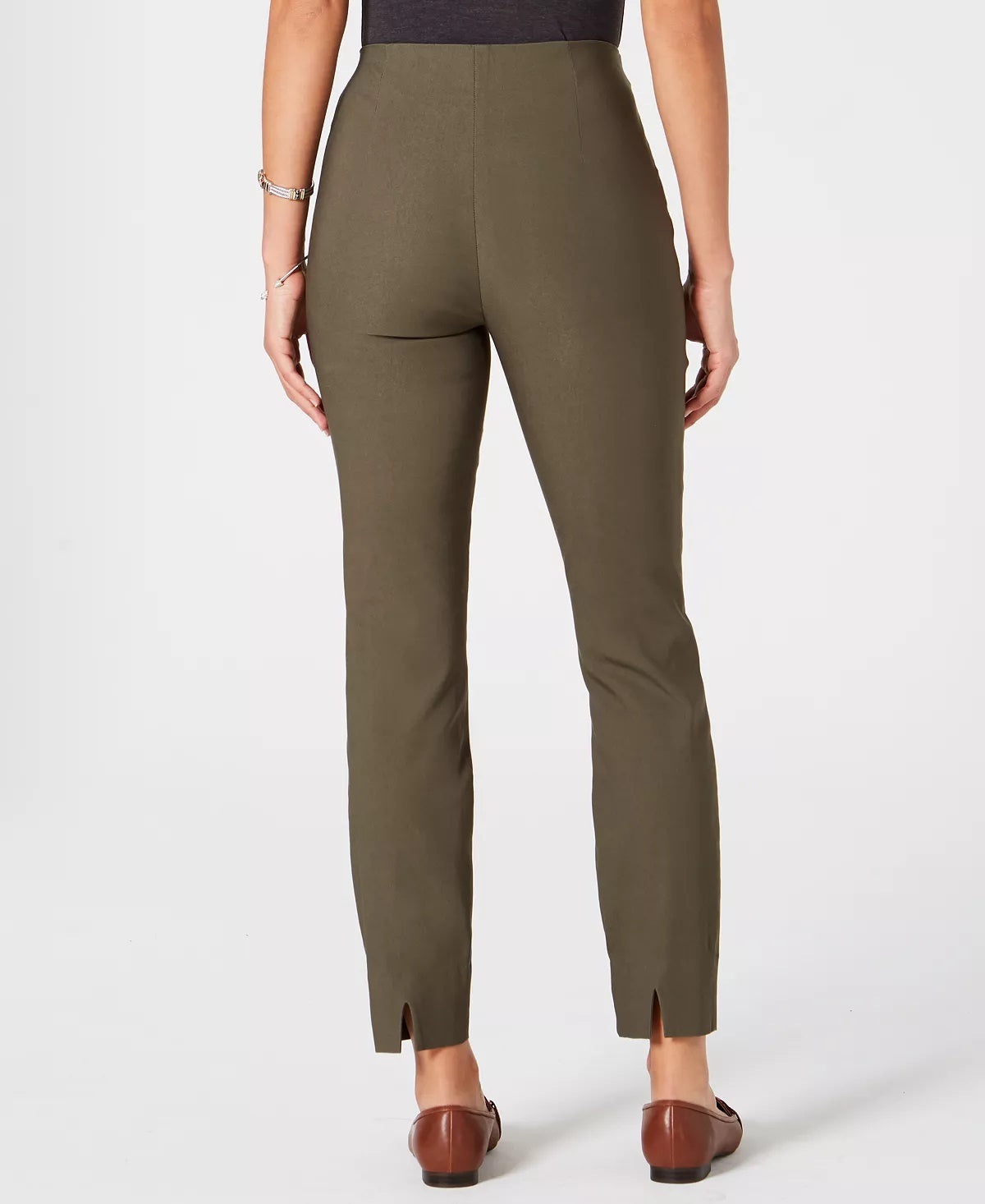 Calça Chelsea Tummy-Control Feminina Charter Club Verde Tamanho 12 Petite