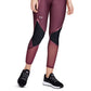Calça de compressão Under Armour Heatgear Shine Ankle Crop feminina, roxa, tamanho X-S