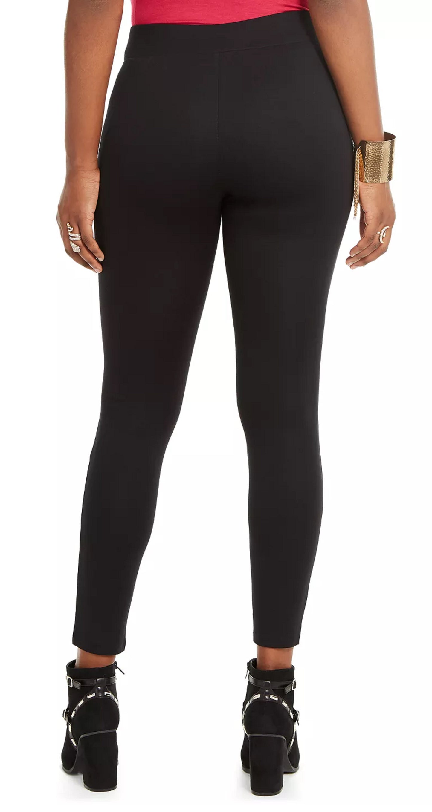 Leggings Thalia Sodi Pintuck SeaFront Feminina Preta Tamanho Médio