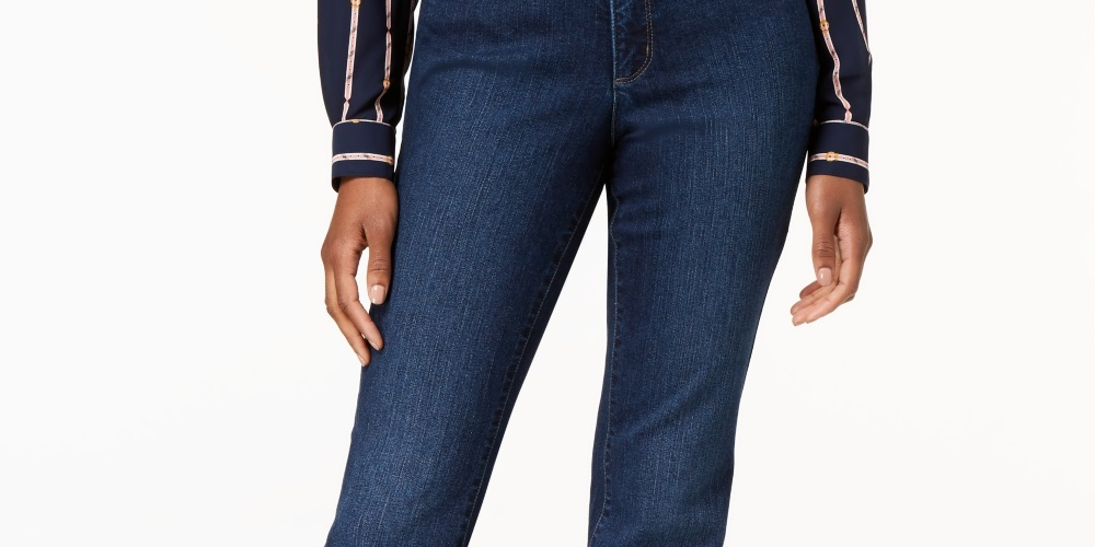 Calça jeans feminina Charter Club Prescott Bootcut azul tamanho 12S