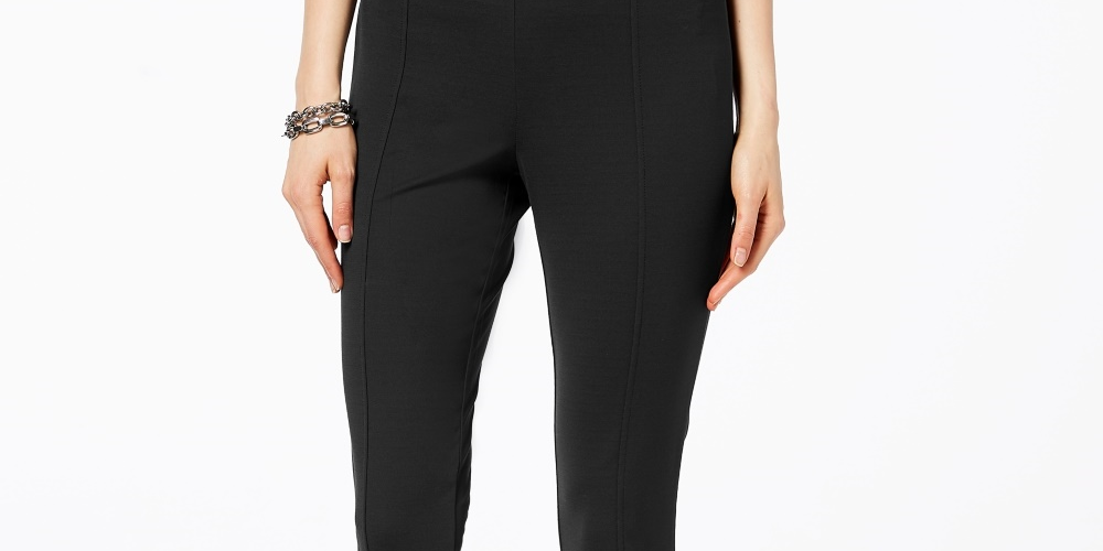 Calça Skinny Ponte Feminina Tommy Hilfiger Pull-On Preta Tamanho Médio