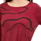Top feminino Alfani com bainha de lenço estampado, vermelho, tamanho pequeno e pequeno