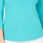 Charter Club Blusa feminina com decote canoa e botões, azul, tamanho pequeno