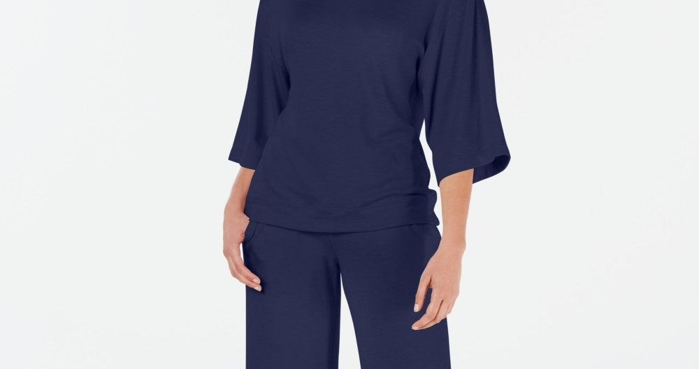 Ideology Top feminino com amarração nas costas, azul, tamanho extragrande