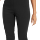 Calça cropped feminina Thalia Sodi com bainha de botão, preta, tamanho médio