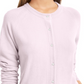 Karen Scott Cardigan Feminino com Botões e Contas Rosa Tamanho P
