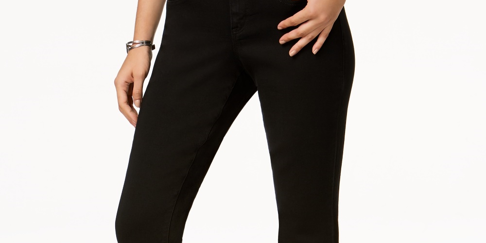 Jeans ultra skinny feminino Style &amp; Co, preto, tamanho 12