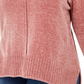 Suéter feminino plus size de chenille estilo &amp; co roxo tamanho 3X