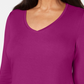 JM Collection Top feminino com decote em V e bainha em lenço, rosa, tamanho extrapequeno