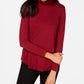 Blusa feminina de gola alta JM Collection, vermelha, tamanho PL