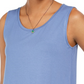 Regata feminina estilo &amp; co, ajuste folgado, azul, tamanho extrapequeno
