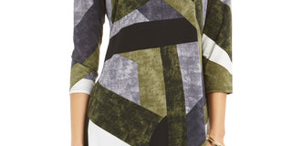 Blusa feminina estampada Alfani, verde, tamanho PXL