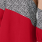 Blusa feminina Alfani com estampa de blocos de cores e mangas amarradas, preta, tamanho pequeno G