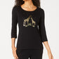 Karen Scott Top Girafa Foil Feminino Preto Tamanho PL