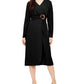 Vestido envelope falso Alfani feminino Petite Hardware, preto, tamanho 10, pequeno
