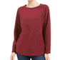 Karen Scott Petite Microfleece Top Feminino Roxo Tamanho 44