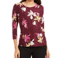 Blusa feminina estampada em jacquard, roxa, tamanho pequeno, da coleção JM