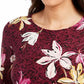 Blusa feminina estampada em jacquard, roxa, tamanho pequeno, da coleção JM