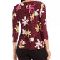 Blusa feminina estampada em jacquard, roxa, tamanho pequeno, da coleção JM